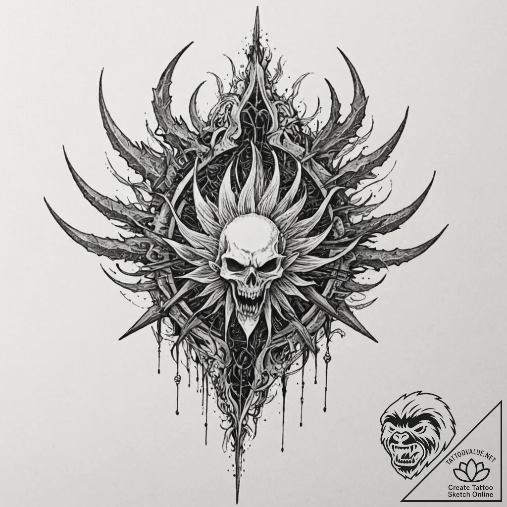 Apocalyptic blade tearing reality, tattoo ske... - tattoo sketch (№1753160063_0, 22.07.2025 04:54) — tattoovalue.net