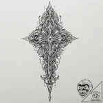 Dagger bleeding molten silver, tattoo sketch… – tattoo sketch (№1753162971_0, 22.07.2025 05:42) — tattoovalue.net