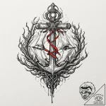 Kingр р†р вђљрівђћсћs relic wrapped in roots,… – tattoo sketch (№1753163050_0, 22.07.2025 05:44) — tattoovalue.net