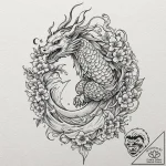 Harpy, artistic tattoo sketch, irezumi japane… – tattoo sketch (№1753163684_0, 22.07.2025 05:54) — tattoovalue.net