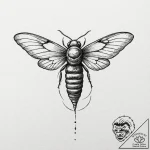 A death’s-head hawkmoth, concept art for tatt… – tattoo sketch (№1753164472_0, 22.07.2025 06:07) — tattoovalue.net