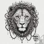 Lion claws bound in chains, ink illustration… – tattoo sketch (№1753164866_0, 22.07.2025 06:14) — tattoovalue.net