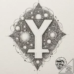 A whimsical bubble letter font, playful,, tat… – tattoo sketch (№1753167235_0, 22.07.2025 06:53) — tattoovalue.net