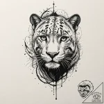 Panther, tattoo drawing outline, on a clean w… – tattoo sketch (№1753167628_0, 22.07.2025 07:00) — tattoovalue.net