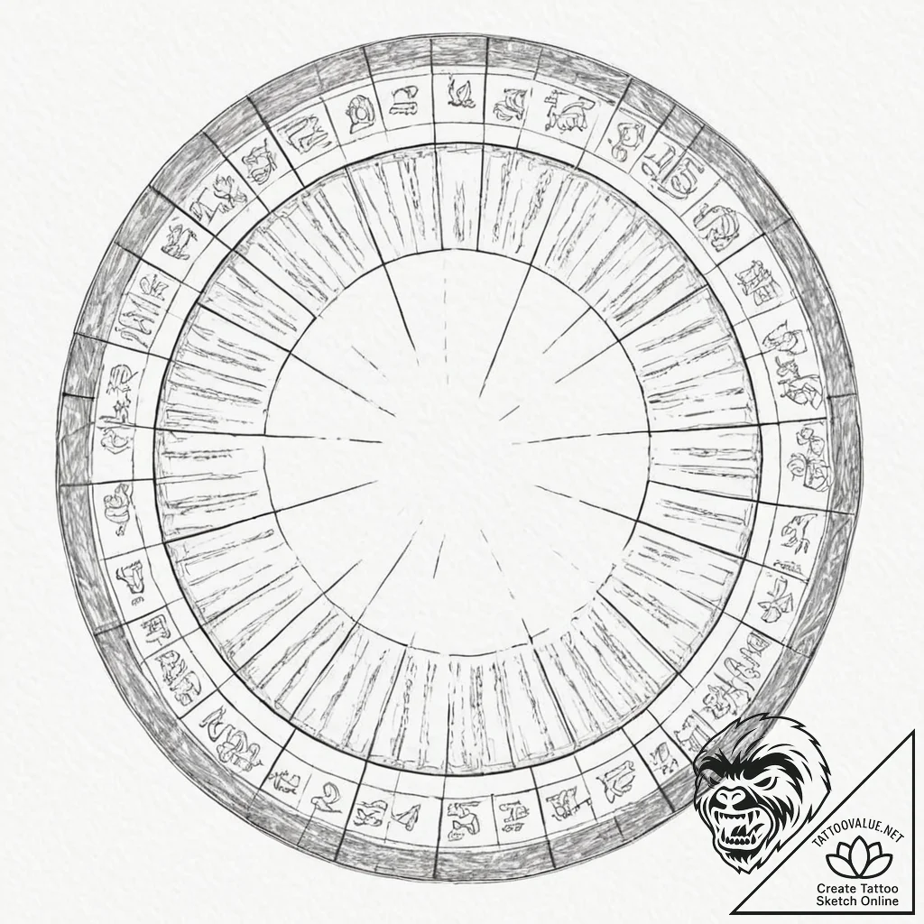 A color wheel - tattoo sketch (№1753170947_0, 22.07.2025 07:55) — tattoovalue.net