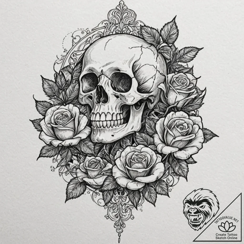 Target, tattoo line art, chicano tattoo style... - tattoo sketch (№1753171183_0, 22.07.2025 07:59) — tattoovalue.net