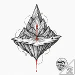 Riftstone floating in void, artistic tattoo s… – tattoo sketch (№1753172994_0, 22.07.2025 08:29) — tattoovalue.net