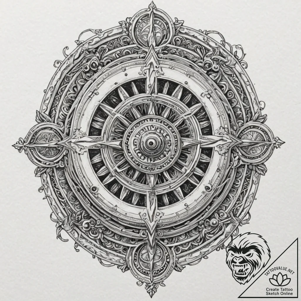 Engine order telegraph from a ship, set to "f... - tattoo sketch (№1753173546_0, 22.07.2025 08:39) — tattoovalue.net