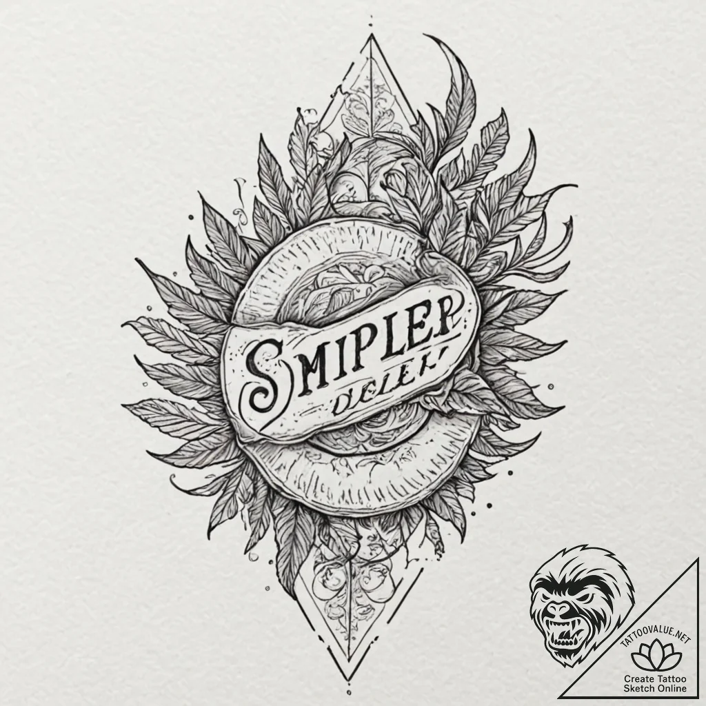 R, tattoo line art, on a clean white paper, i... - tattoo sketch (№1753173705_0, 22.07.2025 08:41) — tattoovalue.net