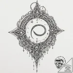 Meteor serpent winding through void, tattoo s… – tattoo sketch (№1753174100_0, 22.07.2025 08:48) — tattoovalue.net