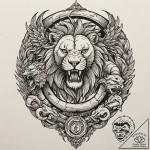 Chimera with heads of a lion, serpent, and ea… – tattoo sketch (№1753174728_0, 22.07.2025 08:58) — tattoovalue.net