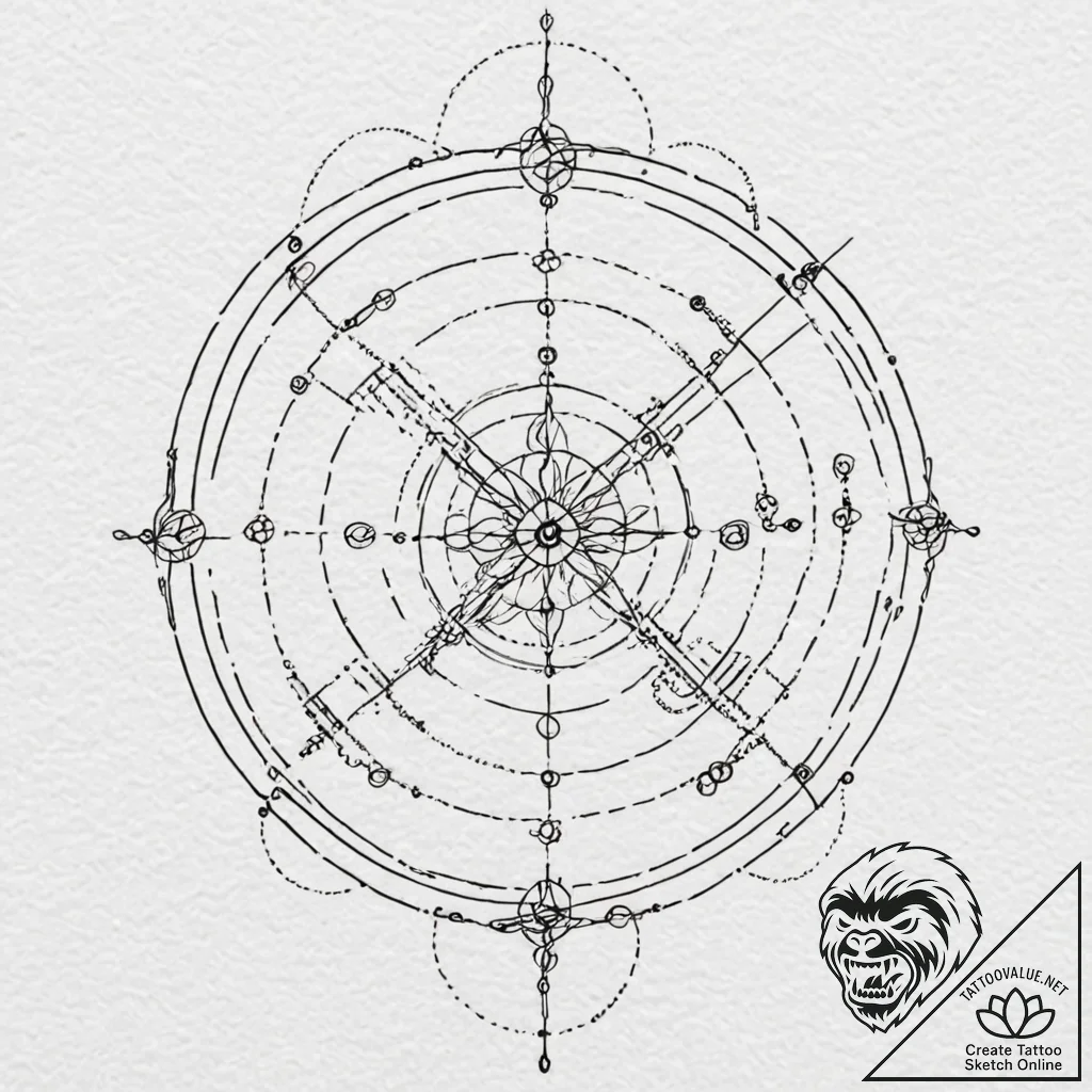 Zodiac constellation, minimalist dots and lin... - tattoo sketch (№1753175674_0, 22.07.2025 09:14) — tattoovalue.net