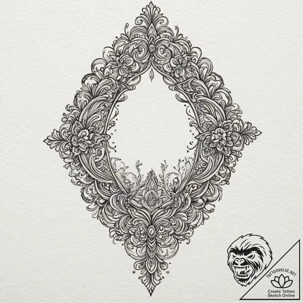 A keyhole shape, tattoo sketch design, modera... - tattoo sketch (№1753175832_0, 22.07.2025 09:17) — tattoovalue.net