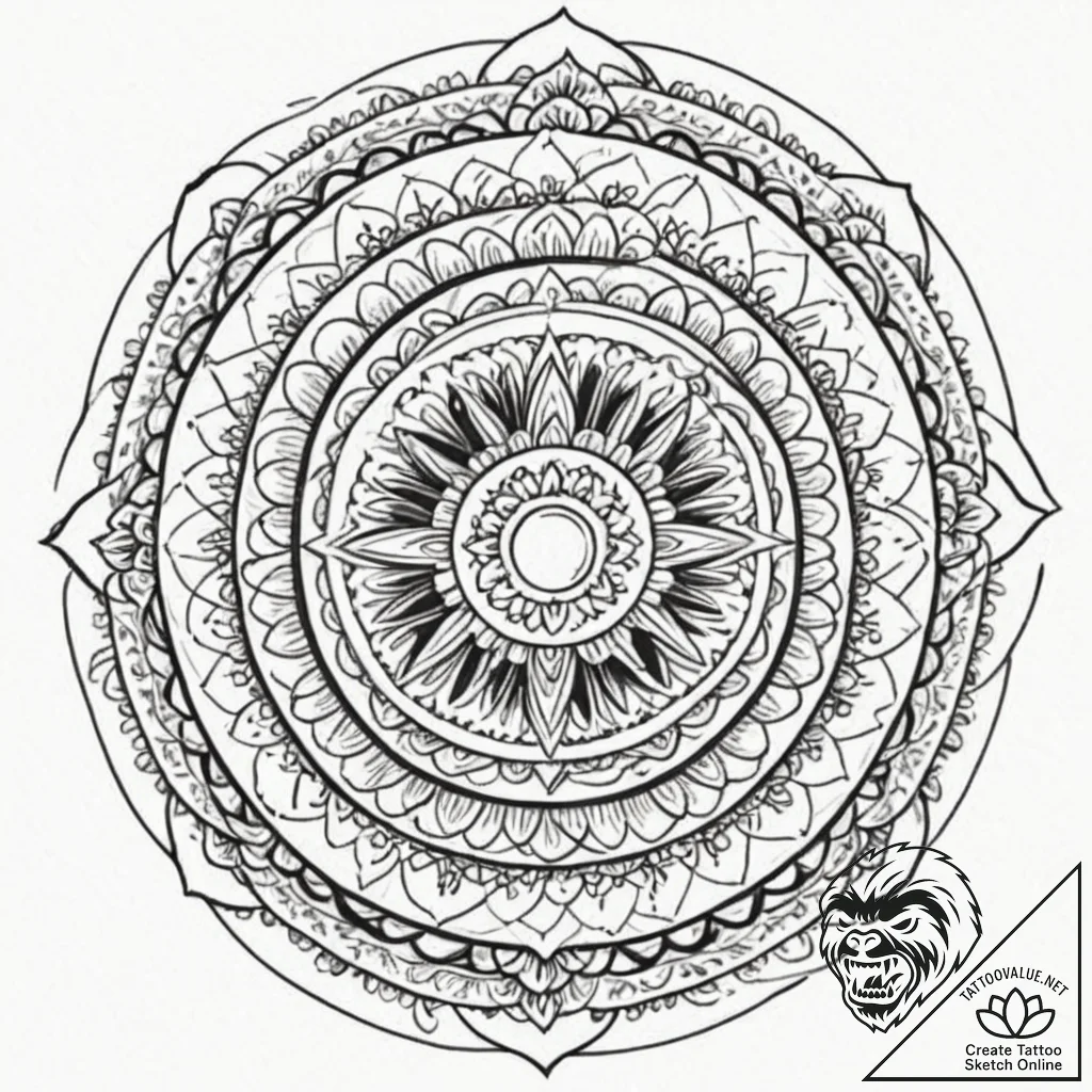 Washing machine, its glass door a portal to a... - tattoo sketch (№1753176619_0, 22.07.2025 09:30) — tattoovalue.net