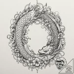 Hallowed relic beneath spectral gate, tattoo… – tattoo sketch (№1753177252_0, 22.07.2025 09:40) — tattoovalue.net