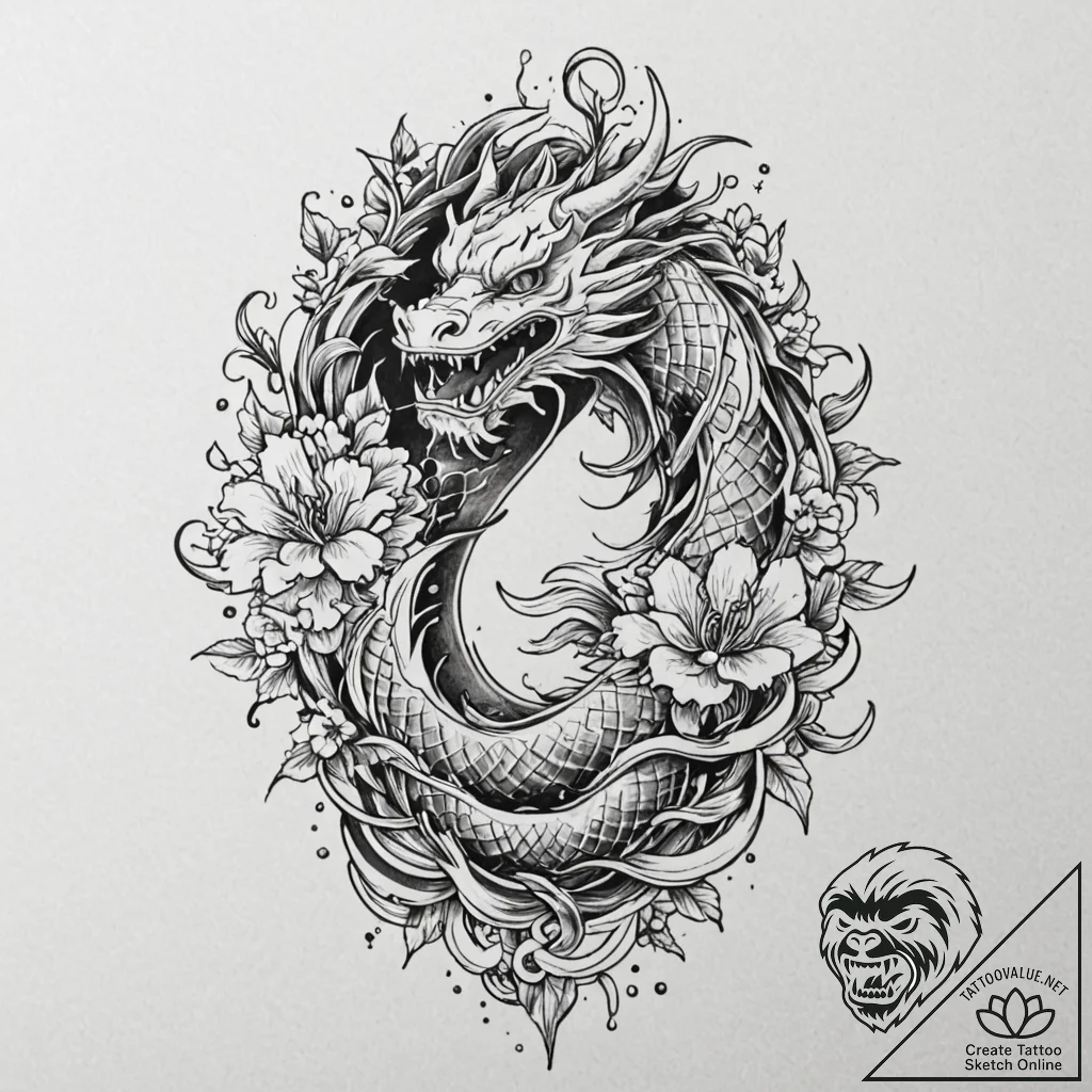 Ancient chalice overflowing with shadow, tatt... - tattoo sketch (№1753177410_0, 22.07.2025 09:43) — tattoovalue.net