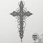 Ancient blade glowing with hidden runes, ink… – tattoo sketch (№1753179304_0, 22.07.2025 10:15) — tattoovalue.net