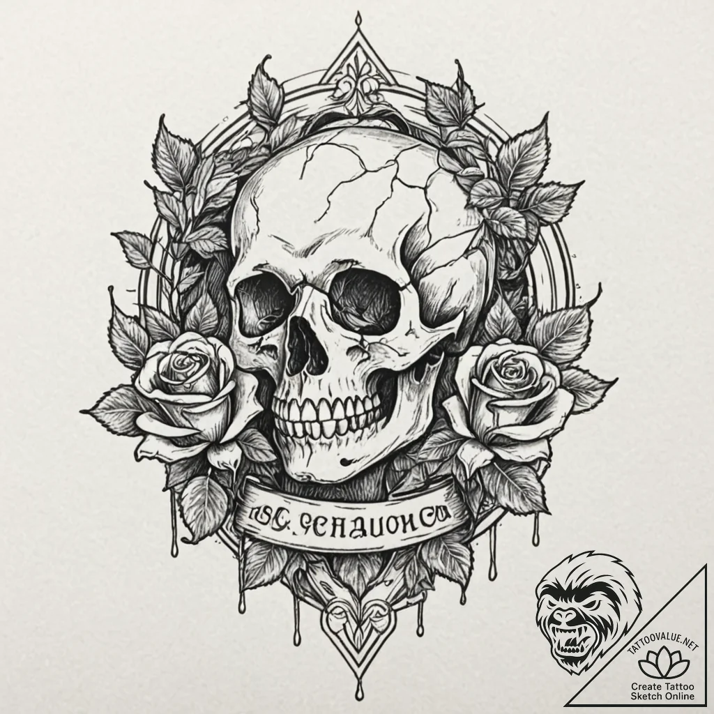 Queenр р†р вђљрівђћсћs seal shattered by serp... - tattoo sketch (№1753181832_0, 22.07.2025 10:57) — tattoovalue.net