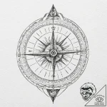 A sundial – tattoo sketch (№1753182148_0, 22.07.2025 11:02) — tattoovalue.net