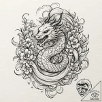 Capricorn, ink illustration for tattoo, irezu… – tattoo sketch (№1753183492_0, 22.07.2025 11:24) — tattoovalue.net
