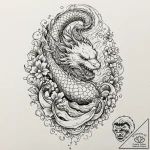 Teardrop containing a tiny, detailed landscap… – tattoo sketch (№1753185026_0, 22.07.2025 11:50) — tattoovalue.net
