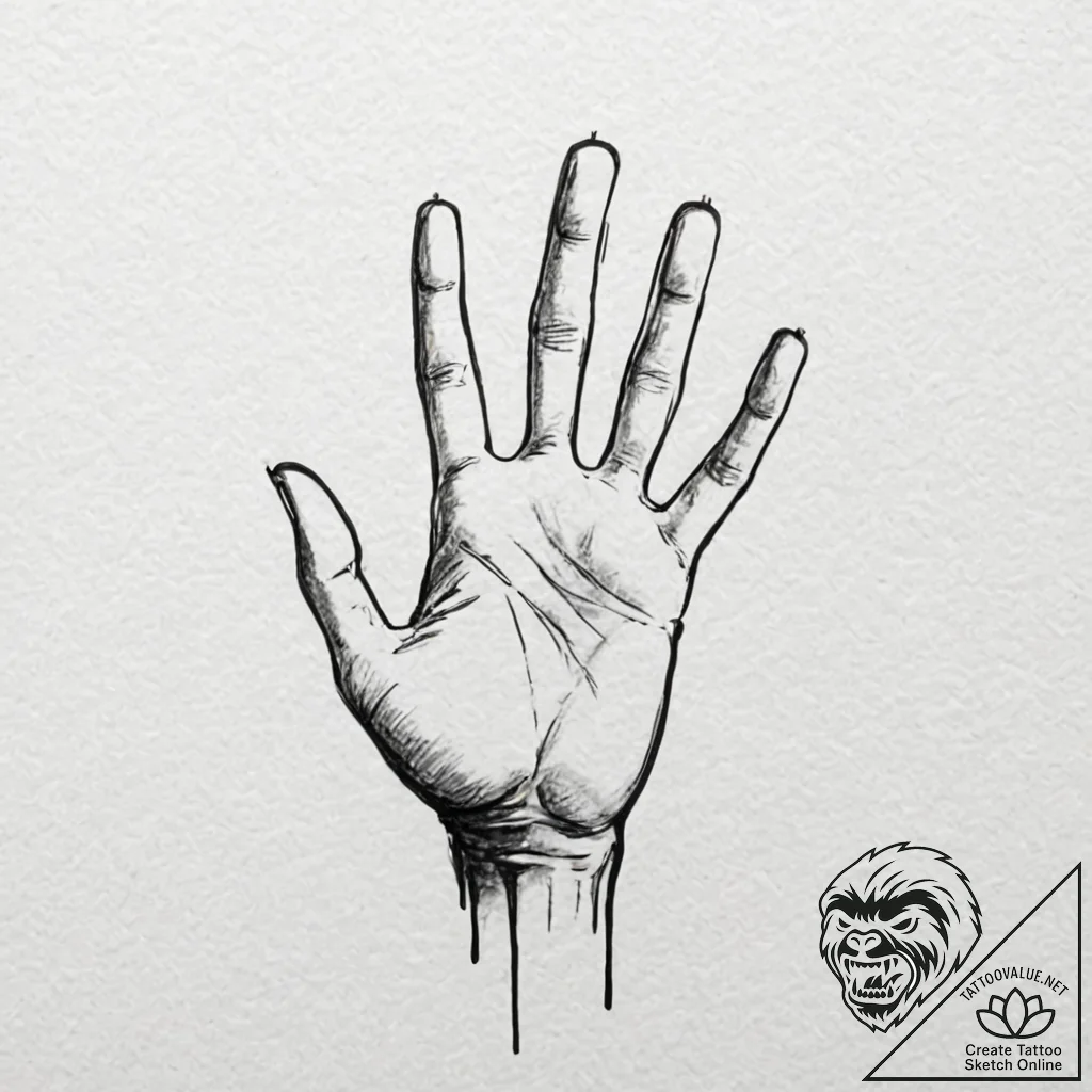 Q, ink illustration for tattoo, on a clean wh... - tattoo sketch (№1753185451_0, 22.07.2025 11:57) — tattoovalue.net