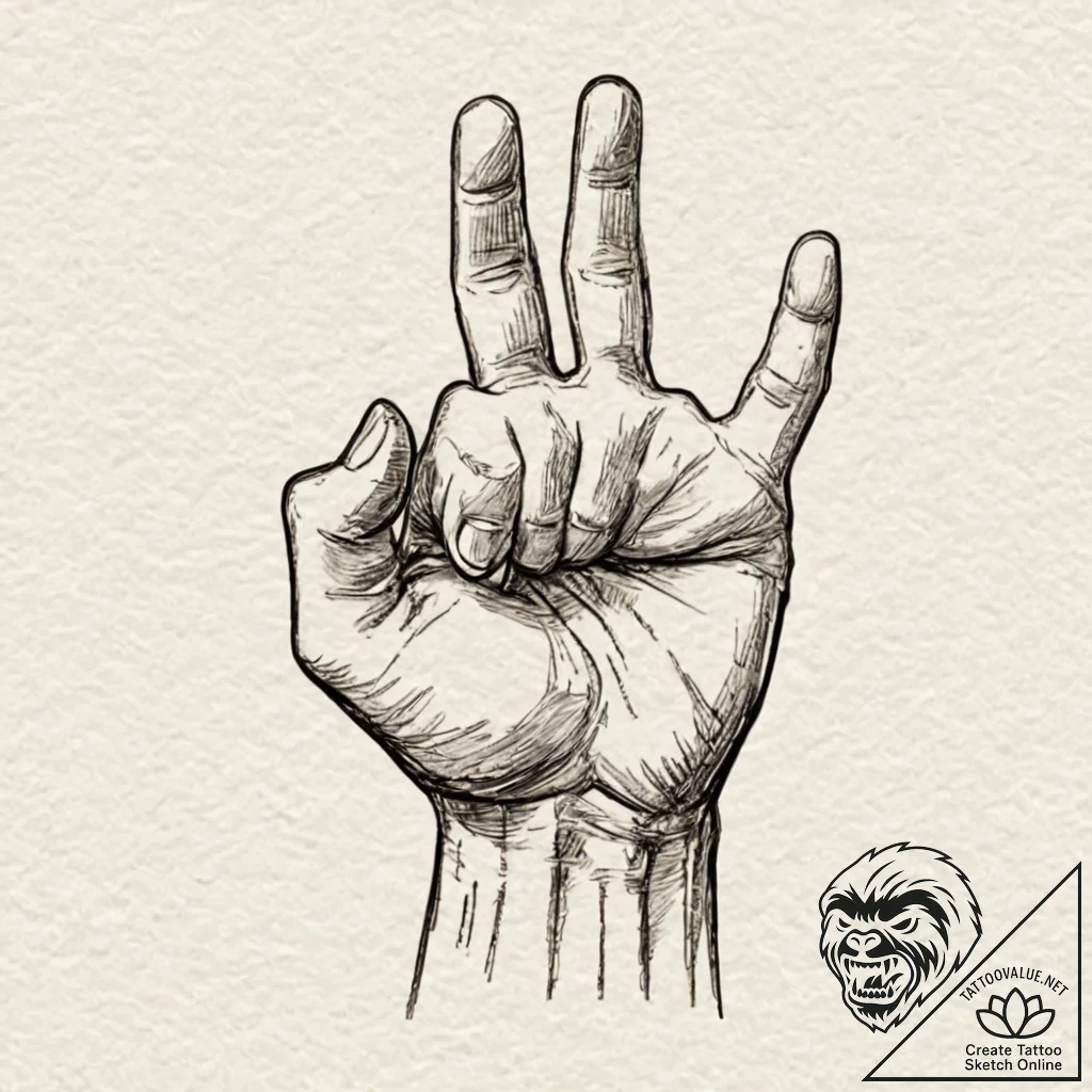 Fist made of cracking earth and stone, artist... - tattoo sketch (№1753187328_0, 22.07.2025 12:28) — tattoovalue.net