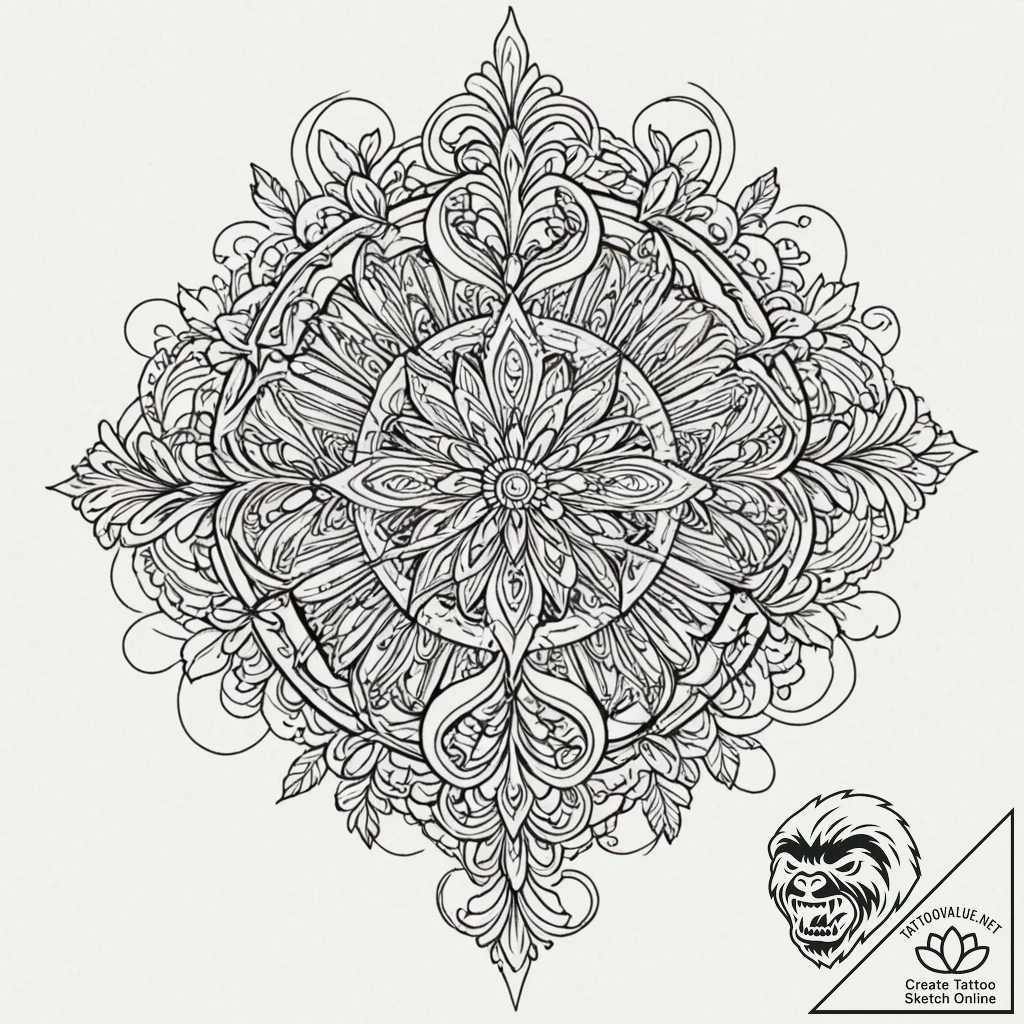 P, tattoo flash sheet design, highly detailed... - tattoo sketch (№1753189466_0, 22.07.2025 13:04) — tattoovalue.net