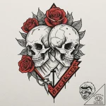 A powerful bowling ball hitting pins, strike,… – tattoo sketch (№1753189894_0, 22.07.2025 13:11) — tattoovalue.net