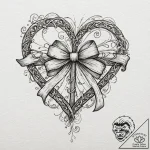 Filigree key with a heart-shaped bow, tattoo… – tattoo sketch (№1753190832_0, 22.07.2025 13:27) — tattoovalue.net