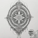 Dagger pinned through veil, tattoo drawing ou… – tattoo sketch (№1753192700_0, 22.07.2025 13:58) — tattoovalue.net