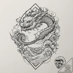 Sunglasses, reflecting a beach scene, tattoo… – tattoo sketch (№1753192868_0, 22.07.2025 14:01) — tattoovalue.net