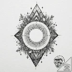 A detailed broken mirror shards, scattered,,… – tattoo sketch (№1753193122_0, 22.07.2025 14:05) — tattoovalue.net