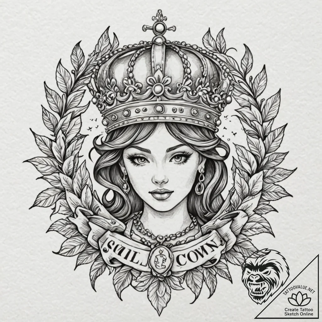 Crown, tattoo flash sheet design, soft whip s... - tattoo sketch (№1753196600_0, 22.07.2025 15:03) — tattoovalue.net