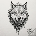 Fenrir breaking his chains, tattoo drawing ou… – tattoo sketch (№1753198382_0, 22.07.2025 15:33) — tattoovalue.net