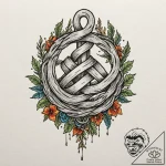 Knot of light devouring roots, tattoo sketch… – tattoo sketch (№1753199231_0, 22.07.2025 15:47) — tattoovalue.net
