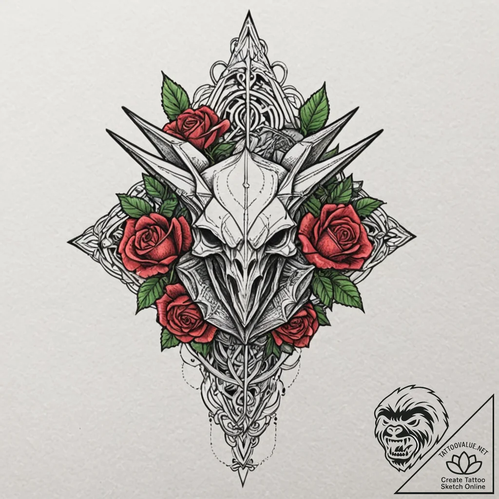 Origami crane, tattoo drawing outline, on a c... - tattoo sketch (№1753200081_0, 22.07.2025 16:01) — tattoovalue.net