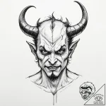 Devil – tattoo sketch (№1753200250_0, 22.07.2025 16:04) — tattoovalue.net