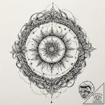 Orb bound in spectral roots, tattoo line art,… – tattoo sketch (№1753200931_0, 22.07.2025 16:15) — tattoovalue.net