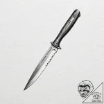 Knife – tattoo sketch (№1753201116_0, 22.07.2025 16:18) — tattoovalue.net