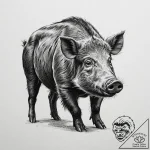 Boar – tattoo sketch (№1753204501_0, 22.07.2025 17:15) — tattoovalue.net