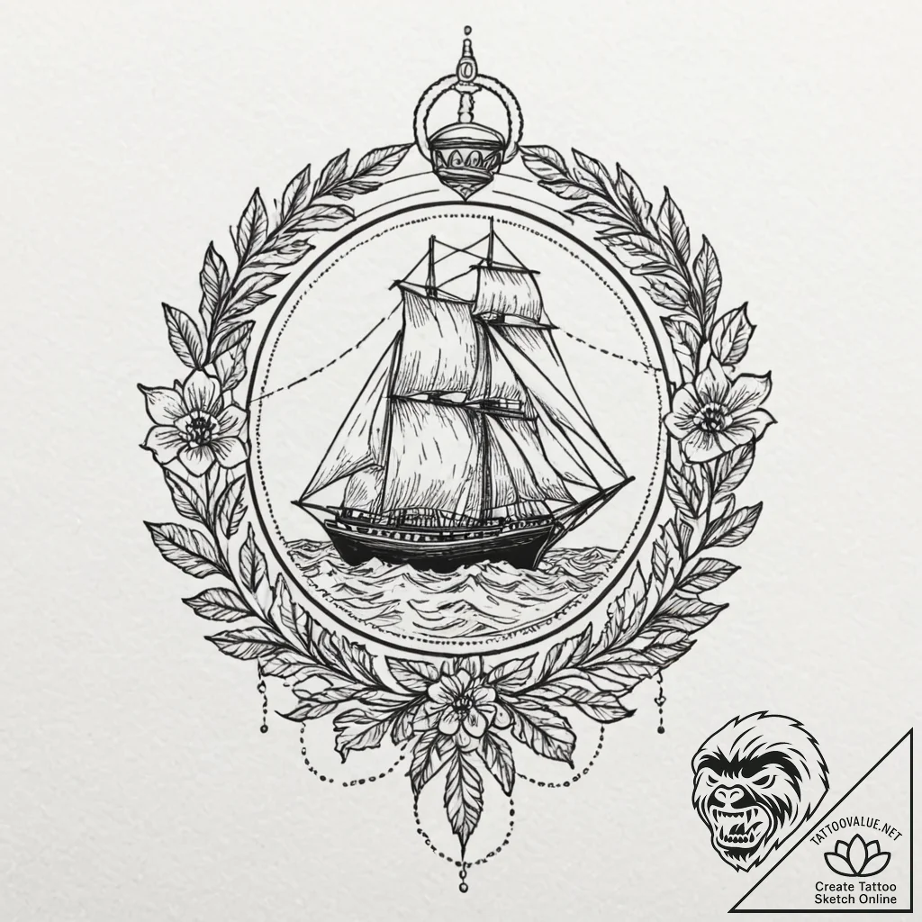 A, tattoo drawing outline, dynamic compositio... - tattoo sketch (№1753206613_0, 22.07.2025 17:50) — tattoovalue.net