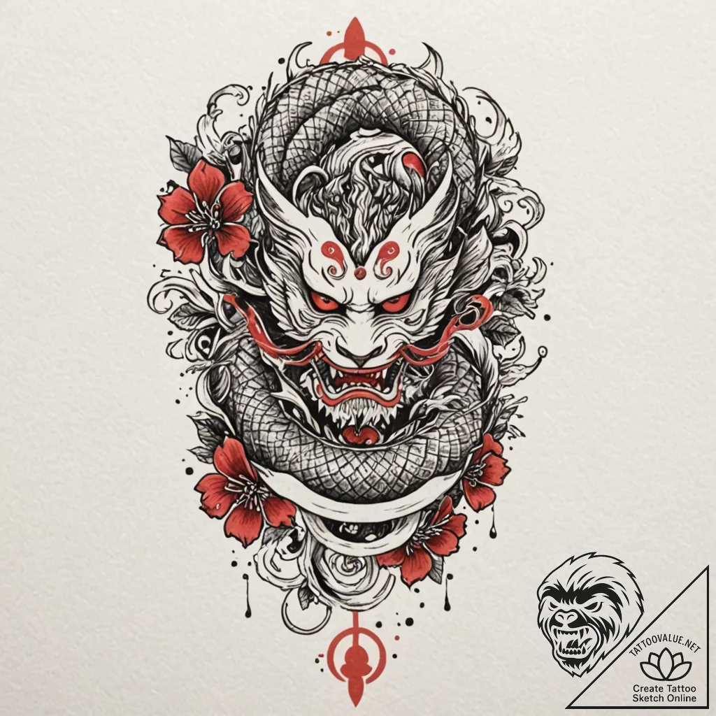 Reaperр р†р вђљрівђћсћs mask beneath crimson... - tattoo sketch (№1753207205_0, 22.07.2025 18:00) — tattoovalue.net