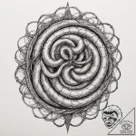 Atomic serpent in neon vortex, concept art fo… – tattoo sketch (№1753207624_0, 22.07.2025 18:07) — tattoovalue.net
