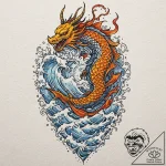 Burning claw tearing through veil, tattoo dra… – tattoo sketch (№1753207795_0, 22.07.2025 18:09) — tattoovalue.net