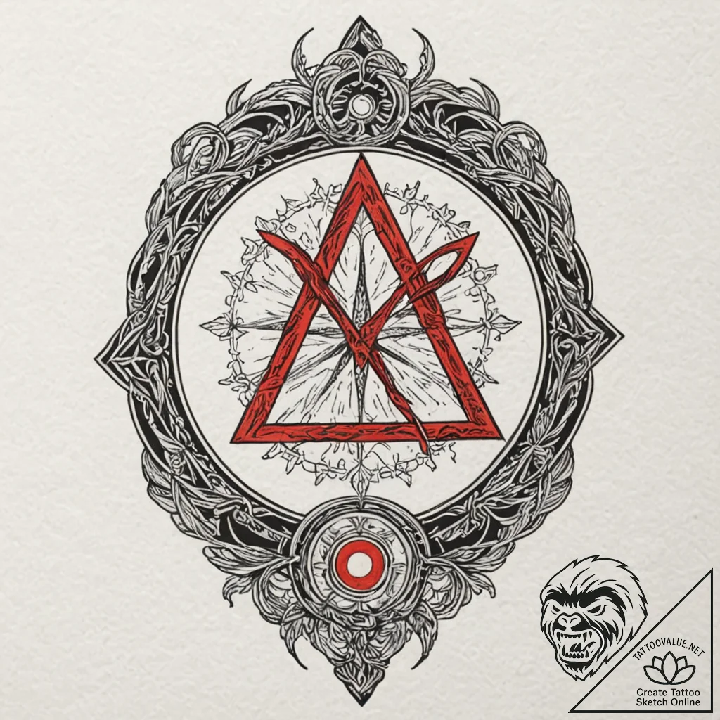 Tide runes glowing in darkness, concept art f... - tattoo sketch (№1753212148_0, 22.07.2025 19:22) — tattoovalue.net