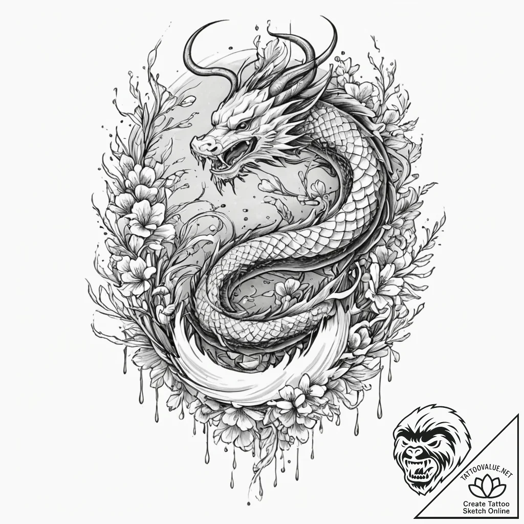 Animated wings torn and bleeding, concept art... - tattoo sketch (№1753213390_0, 22.07.2025 19:43) — tattoovalue.net