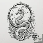 Hourglass nebula, ink illustration for tattoo… – tattoo sketch (№1753215259_0, 22.07.2025 20:14) — tattoovalue.net