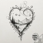 A whimsical bubble wand trail, magical,, tatt… – tattoo sketch (№1753215344_0, 22.07.2025 20:15) — tattoovalue.net