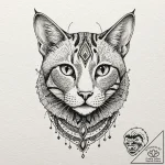 Egyptian cat, tattoo flash sheet design, mute… – tattoo sketch (№1753215875_0, 22.07.2025 20:24) — tattoovalue.net
